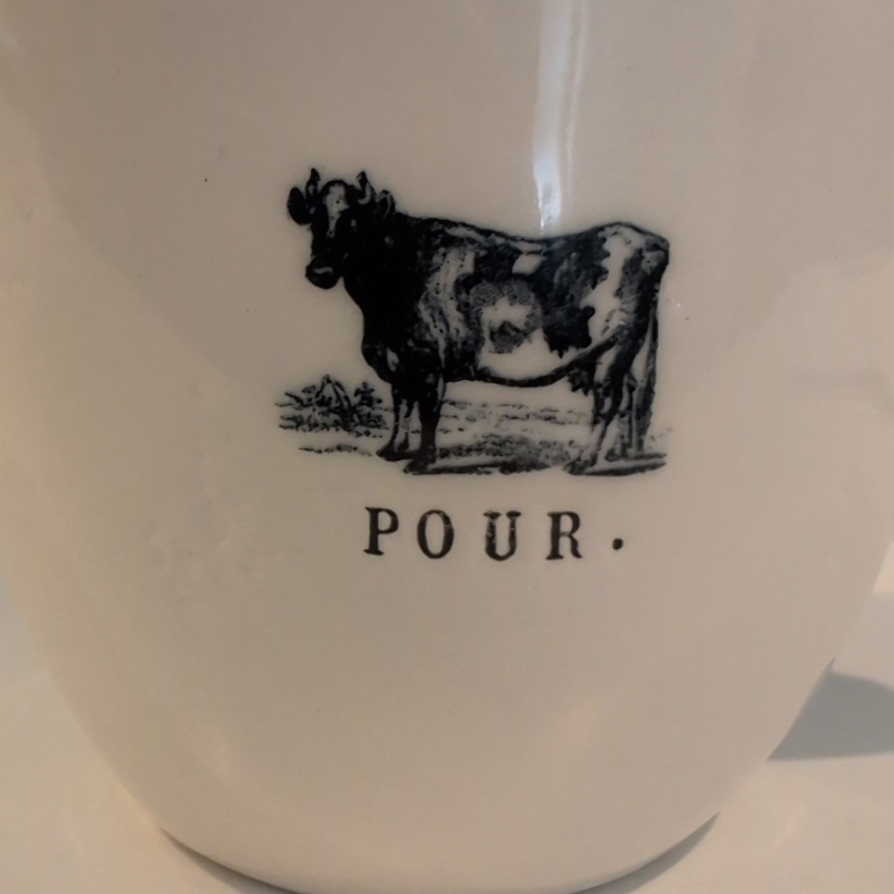 Rae Dunn "Scoop" And "Pour" Ceramic Sugar Bowl And Creamer Farmline Collection - Picture 3 of 16